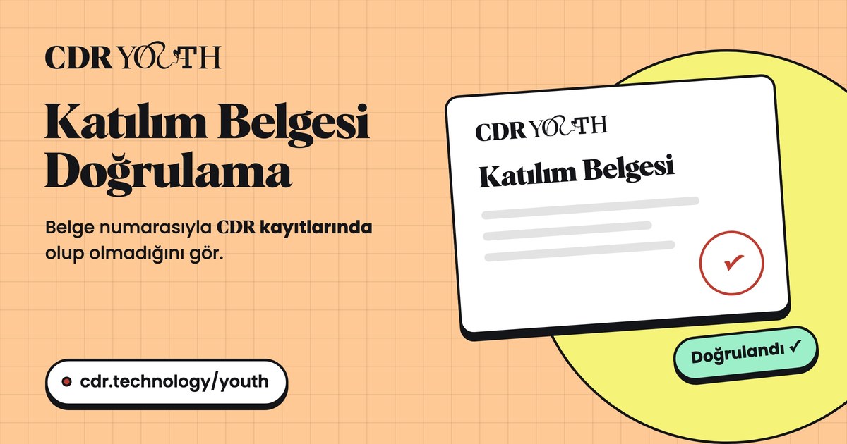 CDR Youth Katılım Belgesi